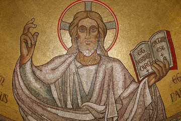 Saint Pierre de Montrouge church, Paris, France. pantocrator Christ.