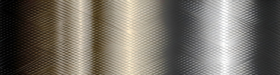 Texture of metallic gradient steel shiny background silver gold color. AI generated.