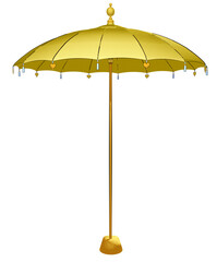 Obraz premium an illustration showing a Balinese umbrella. The illustration style is clean, simple, and refined.