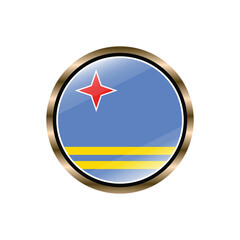 Aruba flag circle button vector template, trendy, collection, logo, design