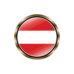 Austria flag circle button vector template, trendy, collection, logo, design