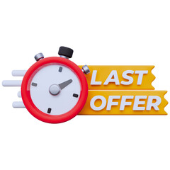 Last Offer Badge 3D Promotion Social Media Banner Template