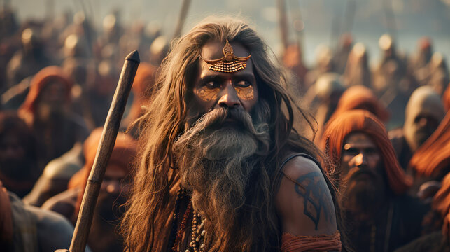 Scenes of sages in kumbhamela