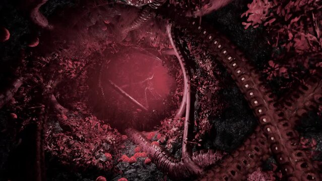 Voodoo Horror with red tentakles