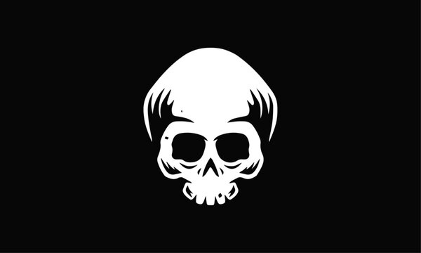 Floating Skull Face Vector Art