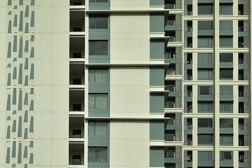 City skyscraper business office window