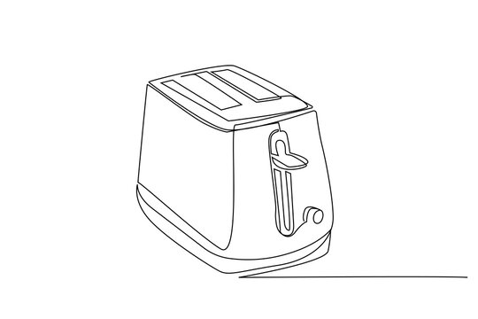 recommend clip art: toaster kitchen modern appliance object line art design