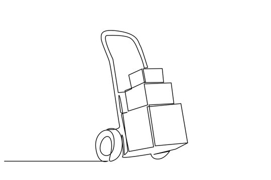 cargo boxes transportation tool work industry line art