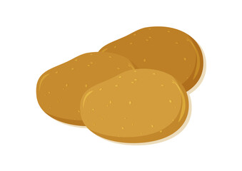 Vector illustration of potato fresh vegetable. Delicious healthy food