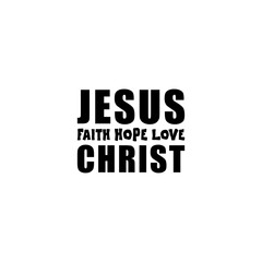 Jesus Christ faith hope love icon isolated on transparent background