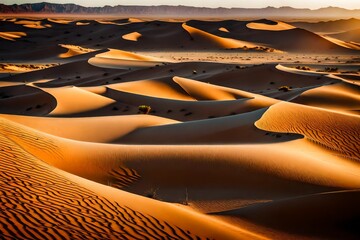 Fototapeta na wymiar sunset in the desert country Generative AI