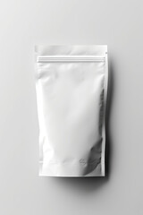 Packaging Bag Mockup White with shades white background, AI Generated