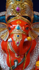 Indian Hindu God Lord Ganesha Statues, Coated with colors and sold for Ganesh Chathurthi