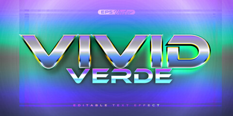 Retro shiny Y2K editable text effect vivid verde