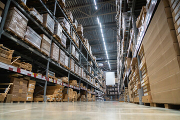Self-service warehouse in a hardware store.