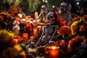 Street decoration on the Day of the Dead
