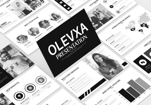 Black Minimal Presentation Design Layout for Business