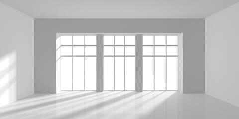 White Abstract Modern Architecture Interior Background