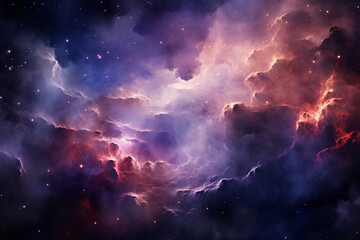Fototapeta na wymiar The visualization of a stellar nursery, where stars and planets are born amidst vast clouds of gas and dust, symbolizing the love and creation of cosmic landscapes, love and creati
