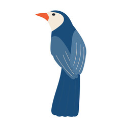 Fototapeta premium blue bird on white background, vector