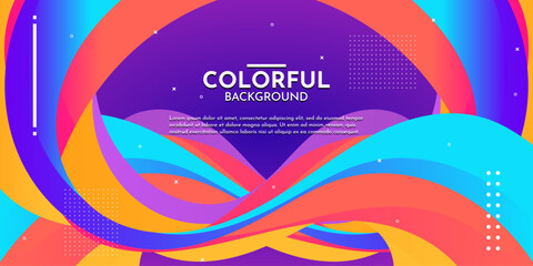 Colorful flow background with modern abstract shapes. Very suitable for poster, banner, cover, advertisement, wallpaper, etc.