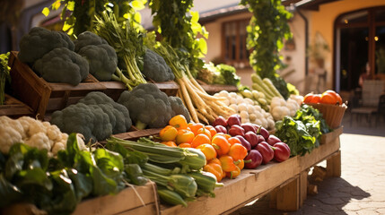 Local Inspirations and Fresh Crops Market.The Summit of Freshness and Naturalness: Market Place.