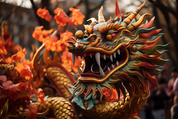 Fototapeta premium 2024 Chinese new year, the year of the Dragon.
