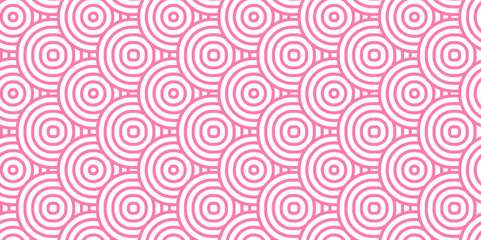 Seamless pattern pink circles Abstract pattern Seamless overloping clothinge and fabric pattern waves. abstract pattern with waves and pink geomatices retro background.