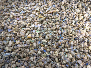 Natural unprocessed wild opal, small stones, natural condition. Precious stone, raw material