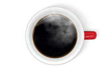 コーヒーのイラスト リアル 湯気あり