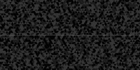 Abstract seamless small geomatric dark black pattern background with lines Geometric print composed of triangles. Black triangle tiles pattern mosaic background.	