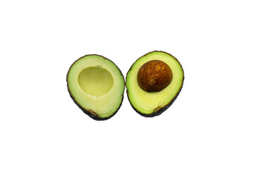 avocado isolated on white background
