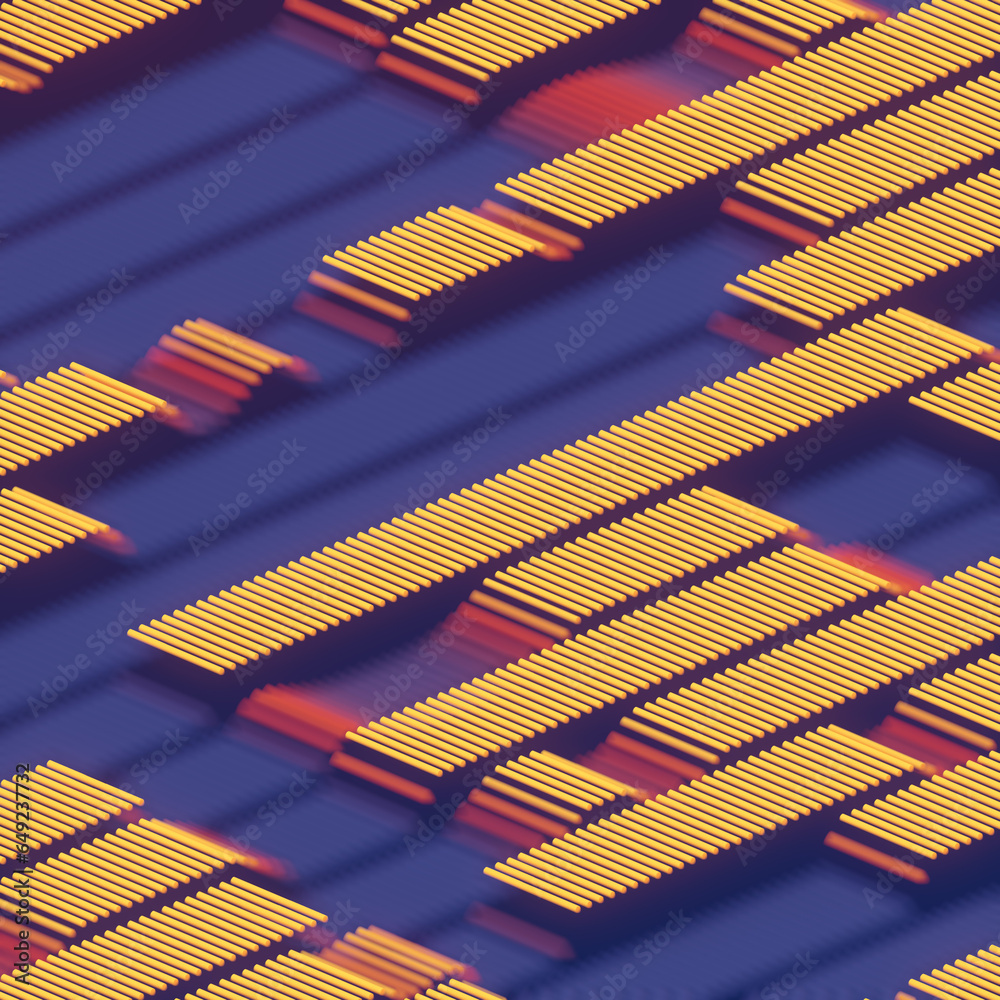 Aufkleber abstract 3d rendering illustration background visualizing business process using digital technology