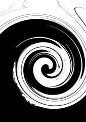 black and white spiral