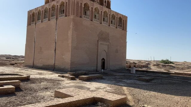 Mausoleum of a ruler of the Seljuq empire - Sultan Sanjar in Merv, Turkmenistan.