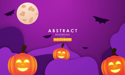 Halloween background with purple gradients color