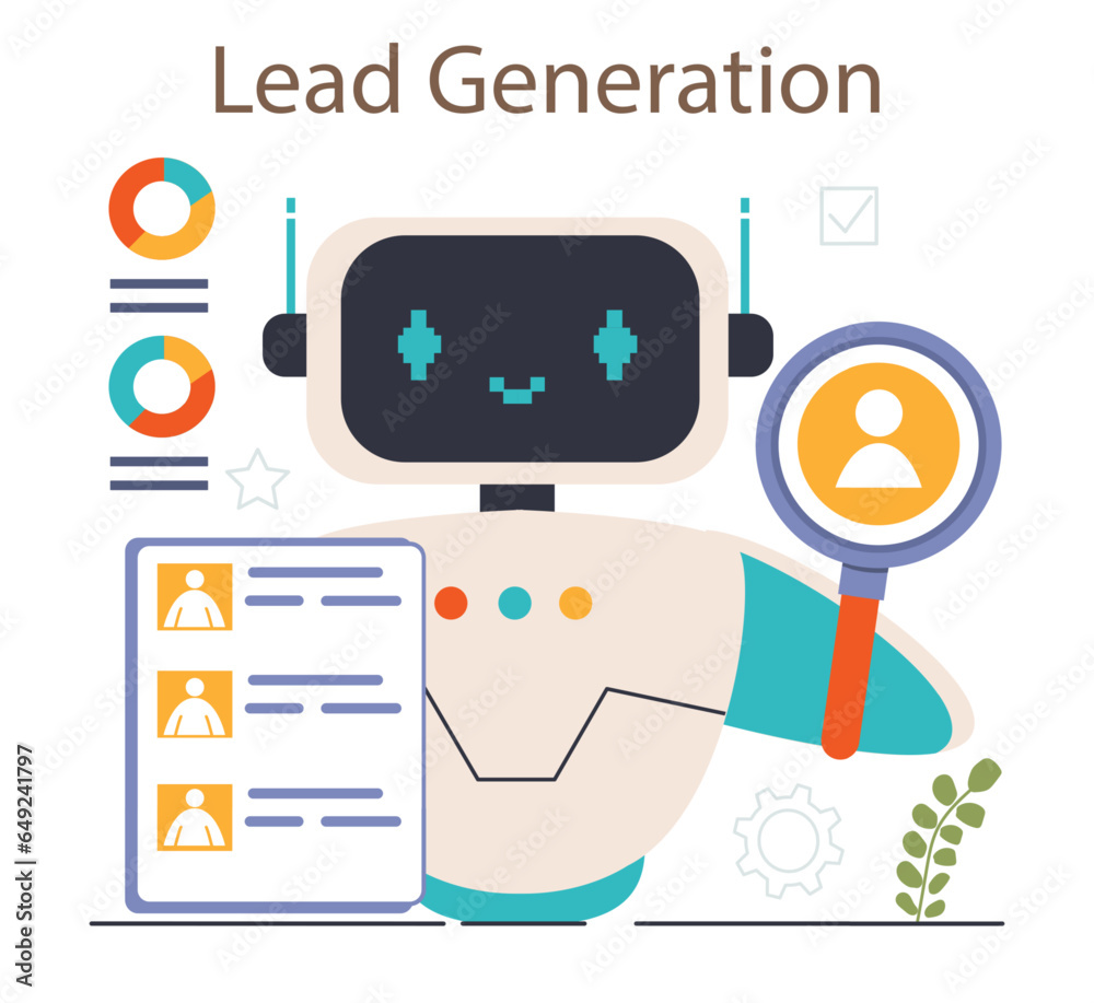 Wall mural chatbot. ai robot assistant with customer service and support.