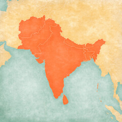 Map of South Asia - All countries