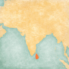 Map of South Asia - Sri Lanka
