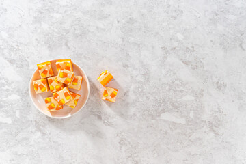 Candy corn fudge