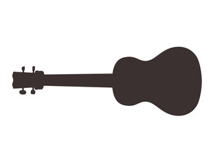 acoustic guitar silhouette. vector image. music.