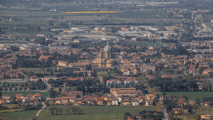 Bastia Umbra is a commune in Italy, located in the Umbria region, subordinate to the administrative center of Perugia. View from the ancient city of Assisi.