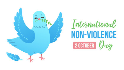 International Day Of Non-Violance Day Vector Design Illustration For Banner and Background