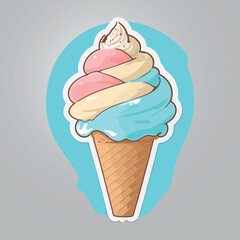 vector delicious ice cream