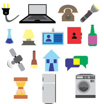 icons set of lifestyle tools