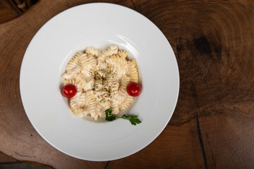 Delicious Italian pasta, Spaghetti, Fettuccine, Macaroni, Fusilli, Bow ties, Penne