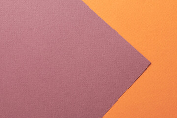 Rough kraft paper background, paper texture orange burgundy colors. Mockup with copy space for text