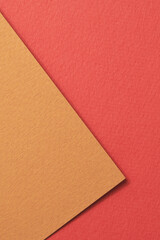 Fototapeta premium Rough kraft paper background, paper texture orange red colors. Mockup with copy space for text