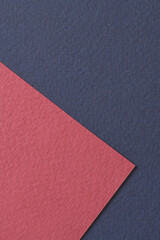 Rough kraft paper background, paper texture burgundy blue colors. Mockup with copy space for text