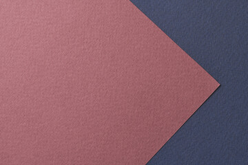 Fototapeta premium Rough kraft paper background, paper texture burgundy blue colors. Mockup with copy space for text